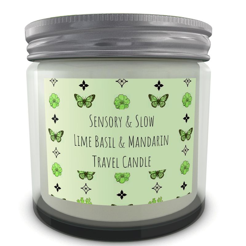 Motif Lime Basil & Mandarin Travel Candle in Jar