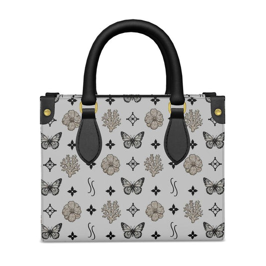 MOTIF MINI SHOPPER BAG - WHITE AND BLACK