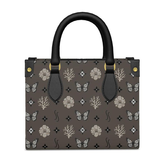 MOTIF MINI SHOPPER BAG - DUSTY BROWN AND BLACK