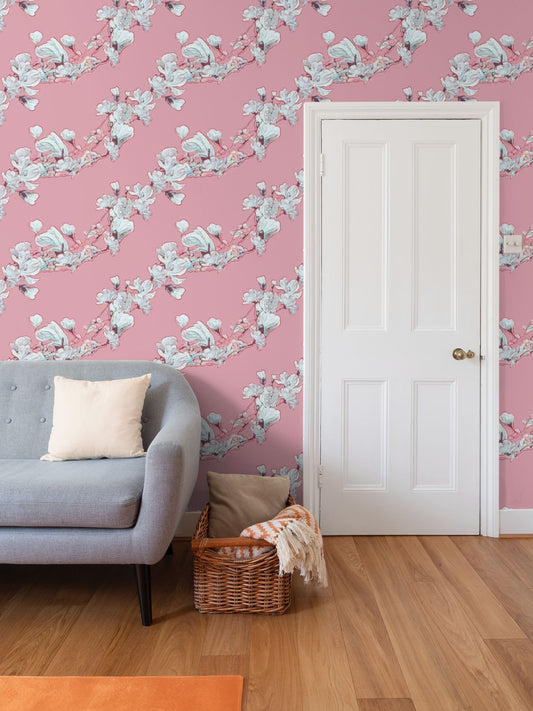 FIRST BLOOM - BLUSH PETAL - REPEAT PATTERN WALLPAPER