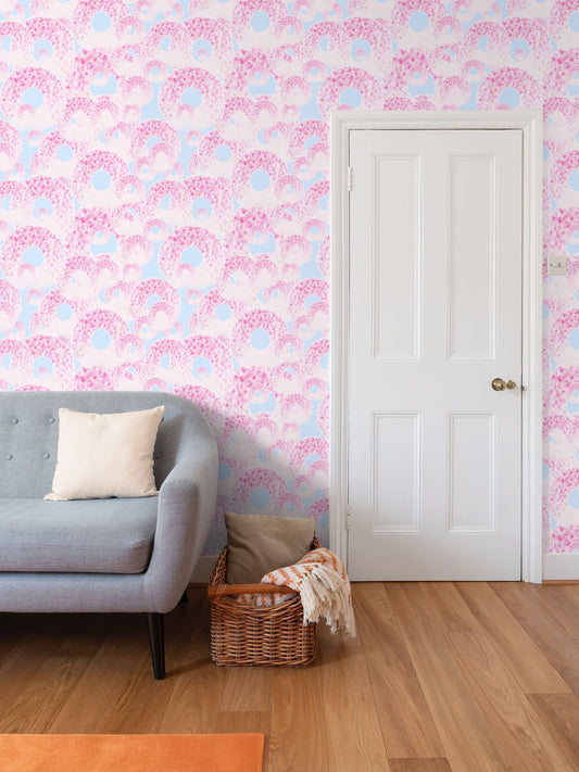 CHRYSALIS - HYDRANGEA - REPEAT PATTERN WALLPAPER