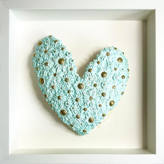 AS FRESH AS A DAISY (BABY BLUE DOMED HEART)
