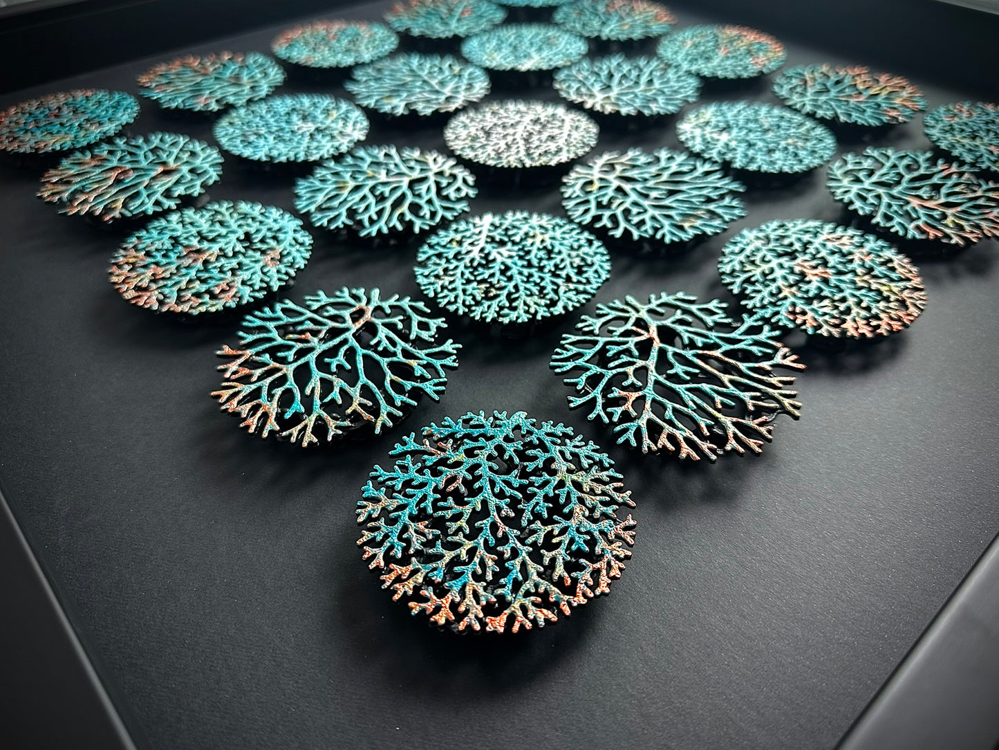 CORALLIUM - SOFT VERDIGRIS ON BLACK