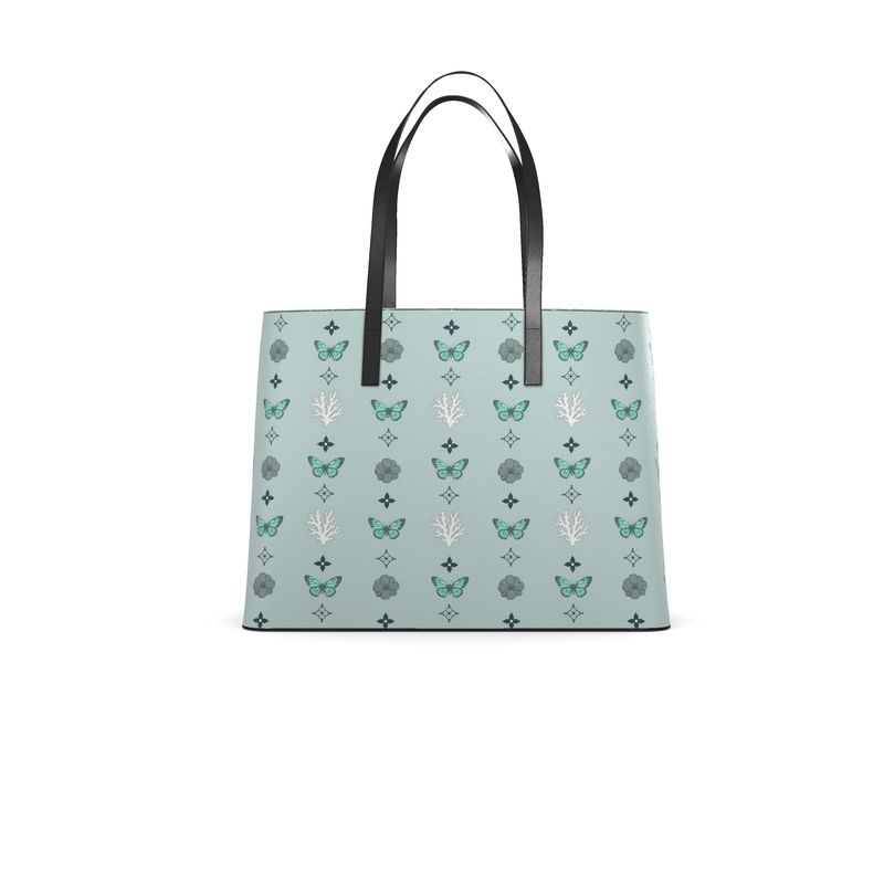 Kika Aqua Grey Motif Tote
