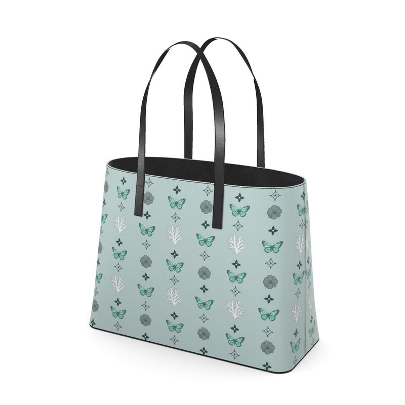 Kika Aqua Grey Motif Tote