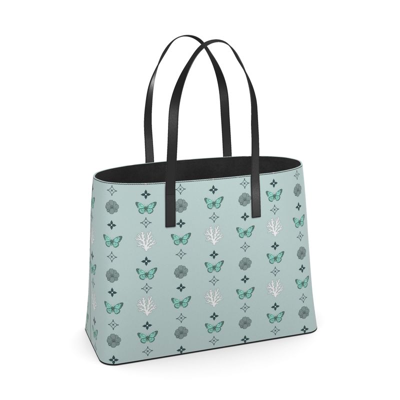 Kika Aqua Grey Motif Tote