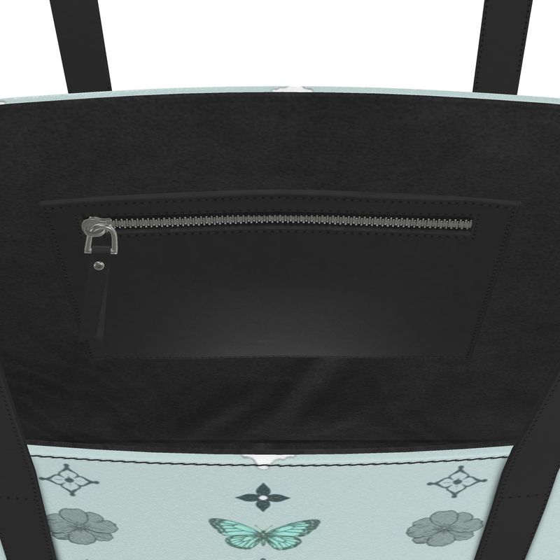 Kika Aqua Grey Motif Tote