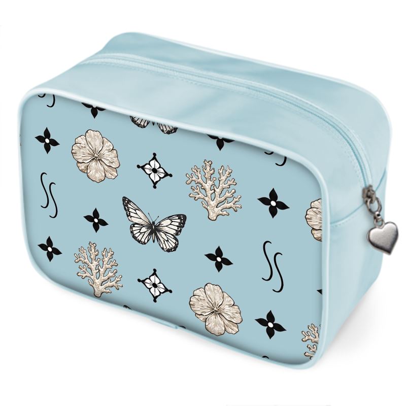 MOTIF WASH BAG - DUSTY GREY BLUE