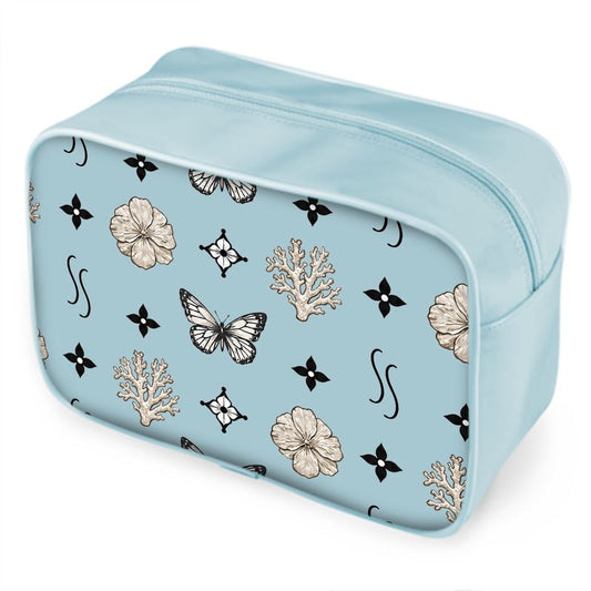 MOTIF WASH BAG - DUSTY GREY BLUE