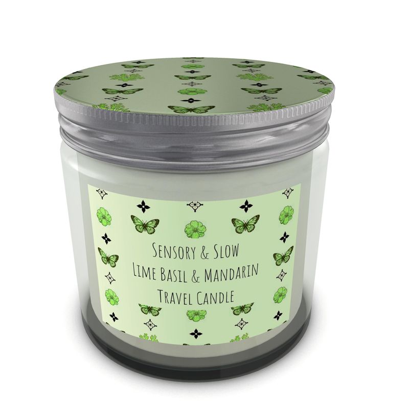 Motif Lime Basil & Mandarin Travel Candle in Jar