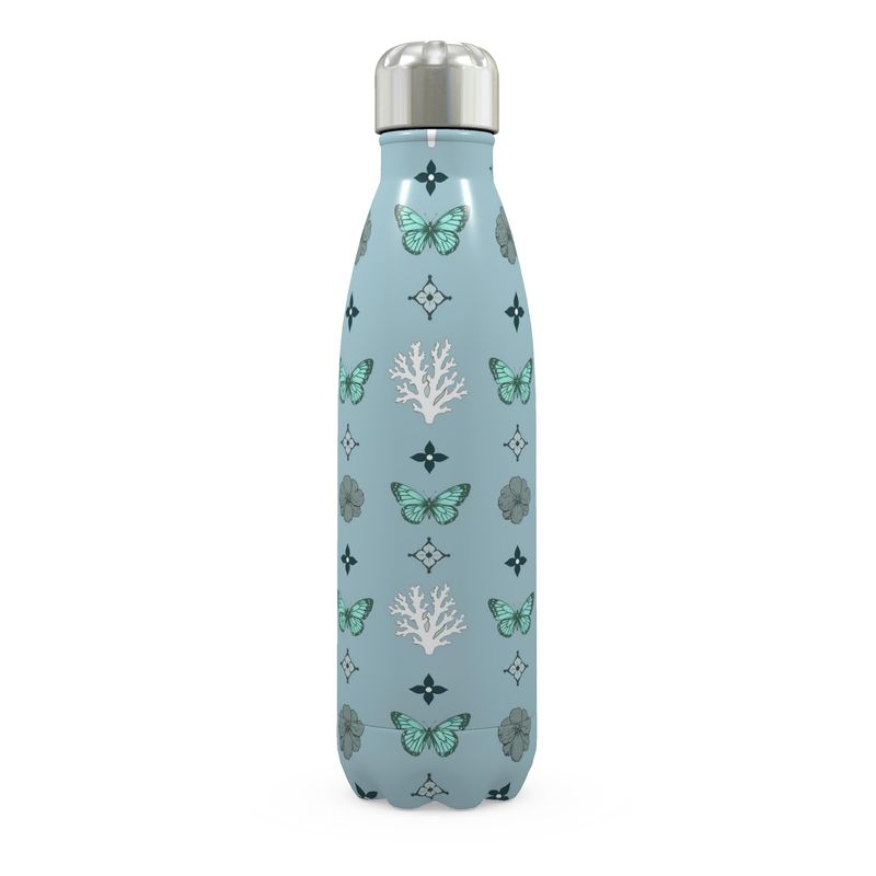 Motif Stainless Steel Thermal Bottle - Dusty Pale Blue