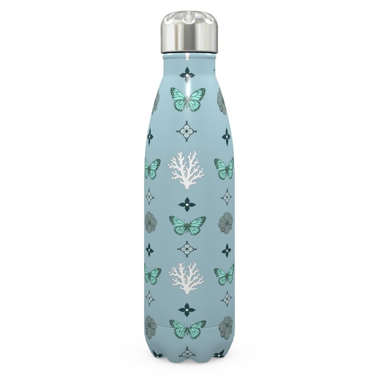 Motif Stainless Steel Thermal Bottle - Dusty Pale Blue