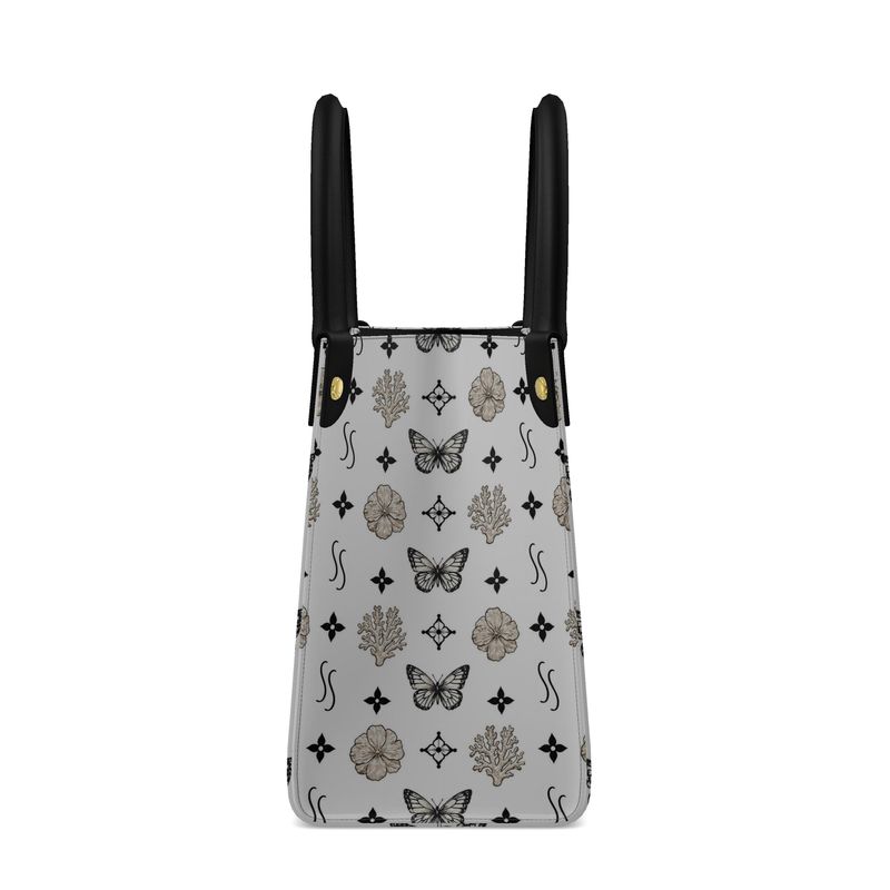 MOTIF MINI SHOPPER BAG - WHITE AND BLACK