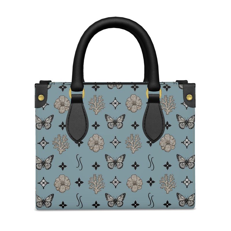Motif Mini Shopper Bag - Dusty Grey Blue