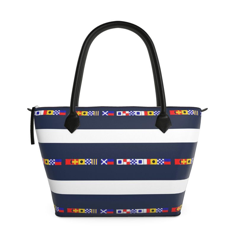 BRING ME SUNSHINE - NAUTICAL ZIP TOP HANDBAG