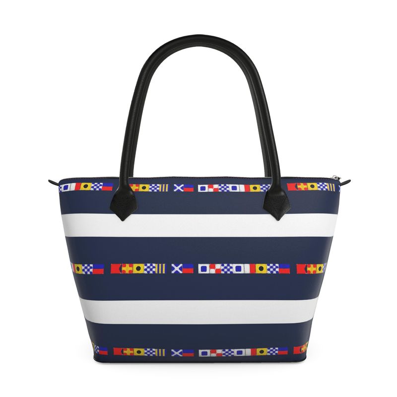 BRING ME SUNSHINE - NAUTICAL ZIP TOP HANDBAG