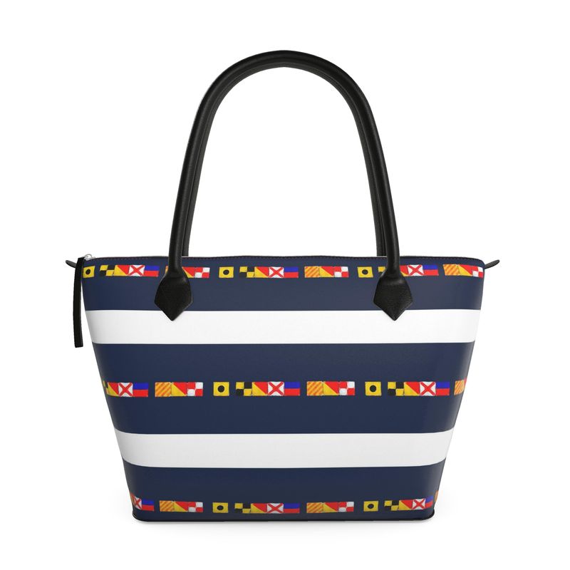 I LOVE YOU - NAUTICAL ZIP TOP HANDBAG