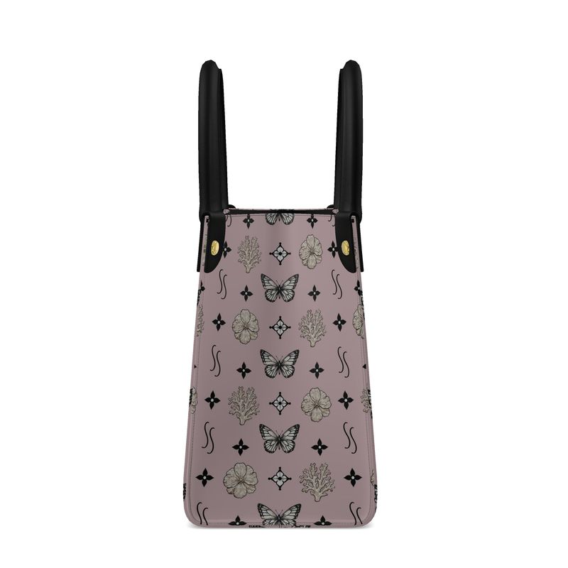 MOTIF MINI SHOPPER BAG - DUSTY PINK AND BLACK