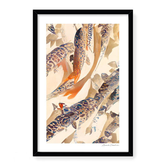 THE GOLDEN ONE CIRCLE OF KOI II - LIMITED EDITION FRAMED ART PRINT