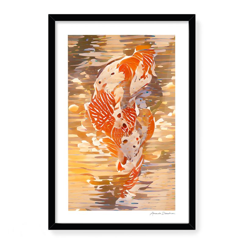 THE GOLDEN ONE CIRCLE OF KOI III - LIMITED EDITION FRAMED ART PRINT