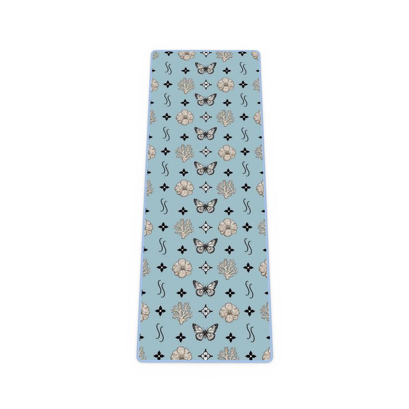 MOTIF YOGA MAT - DUSTY GREY BLUE