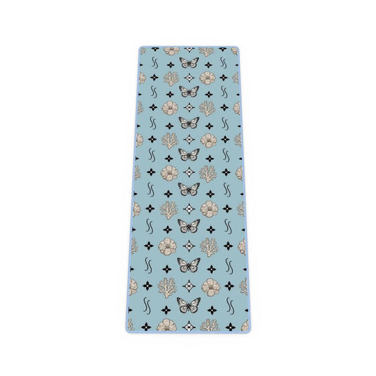 MOTIF YOGA MAT - DUSTY GREY BLUE