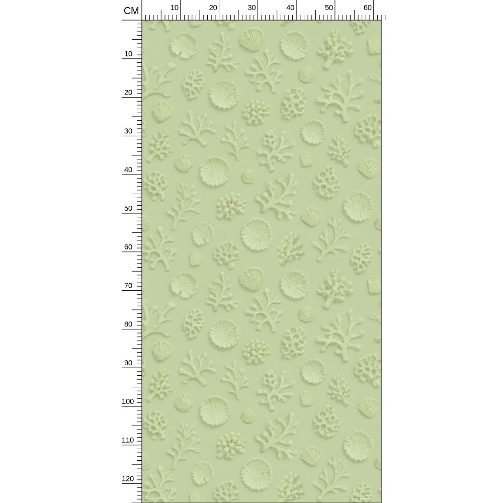 SHADOW CORAL - SPRING MOSS - REPEAT PATTERN WALLPAPER