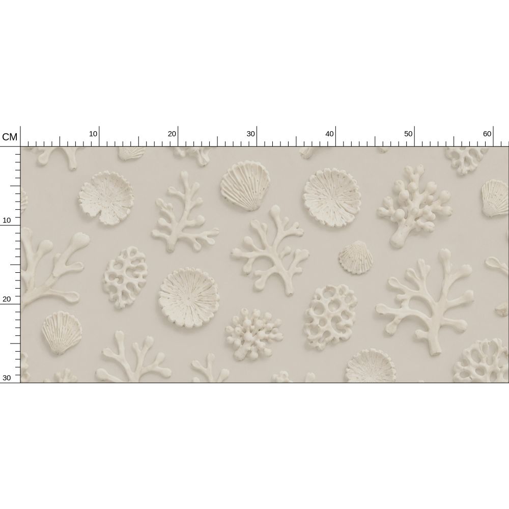 SHADOW CORAL - REPEAT PATTERN WALLPAPER - WARM STONE
