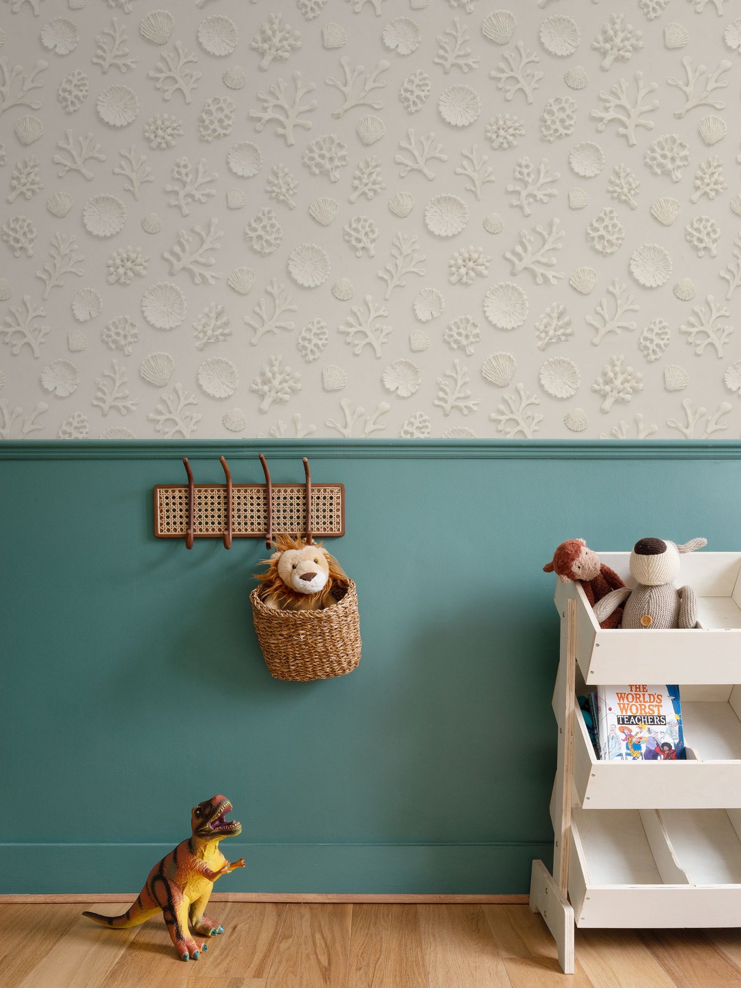 SHADOW CORAL - REPEAT PATTERN WALLPAPER - WARM STONE