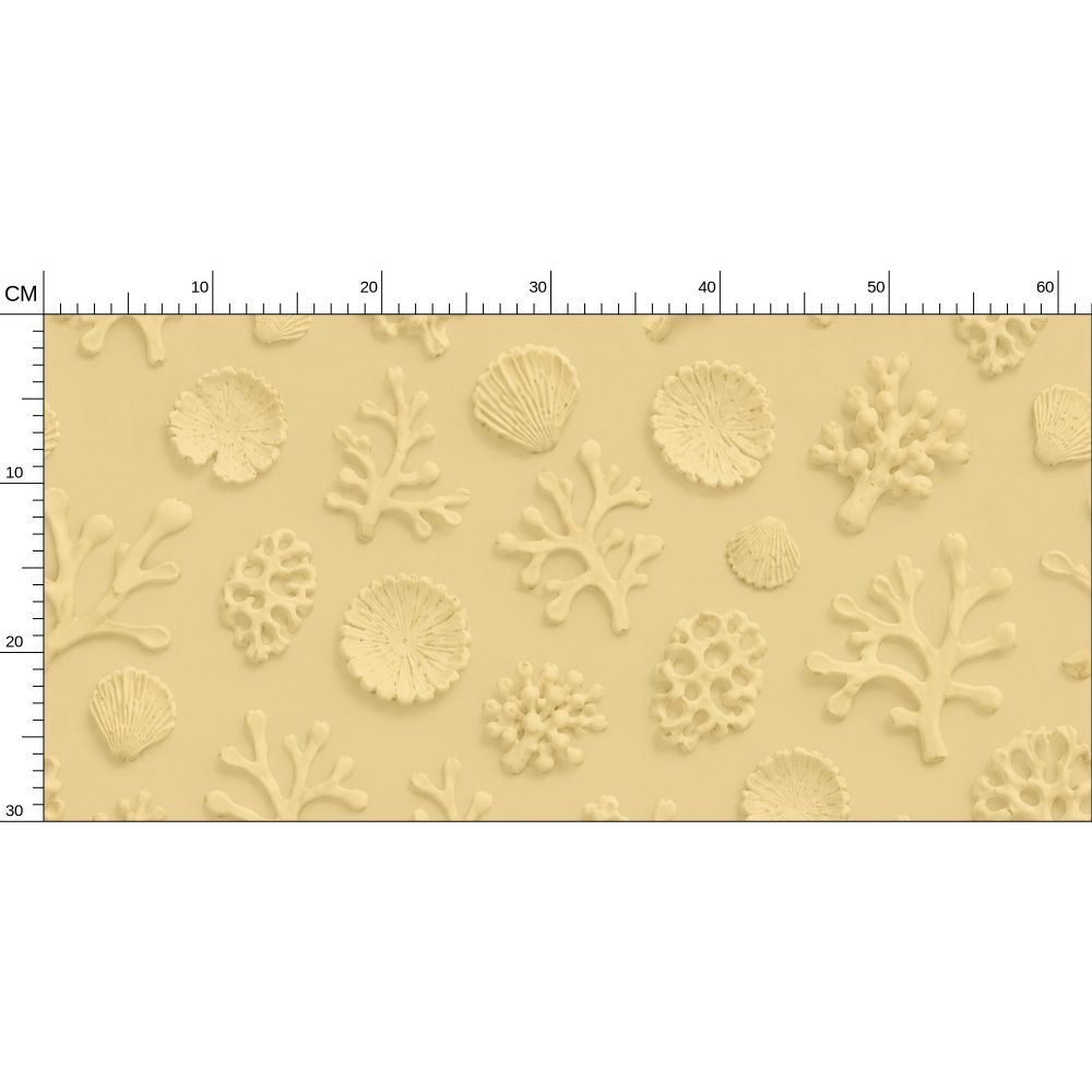 SHADOW CORAL - SUNLIT SHELL - REPEAT PATTERN WALLPAPER