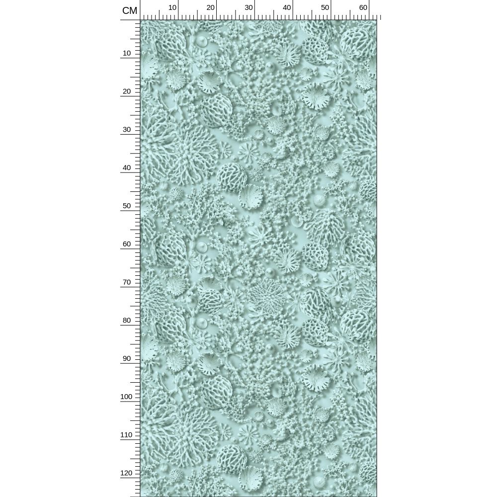 QUIET CORAL - SEA MIST - REPEAT PATTERN WALLPAPER