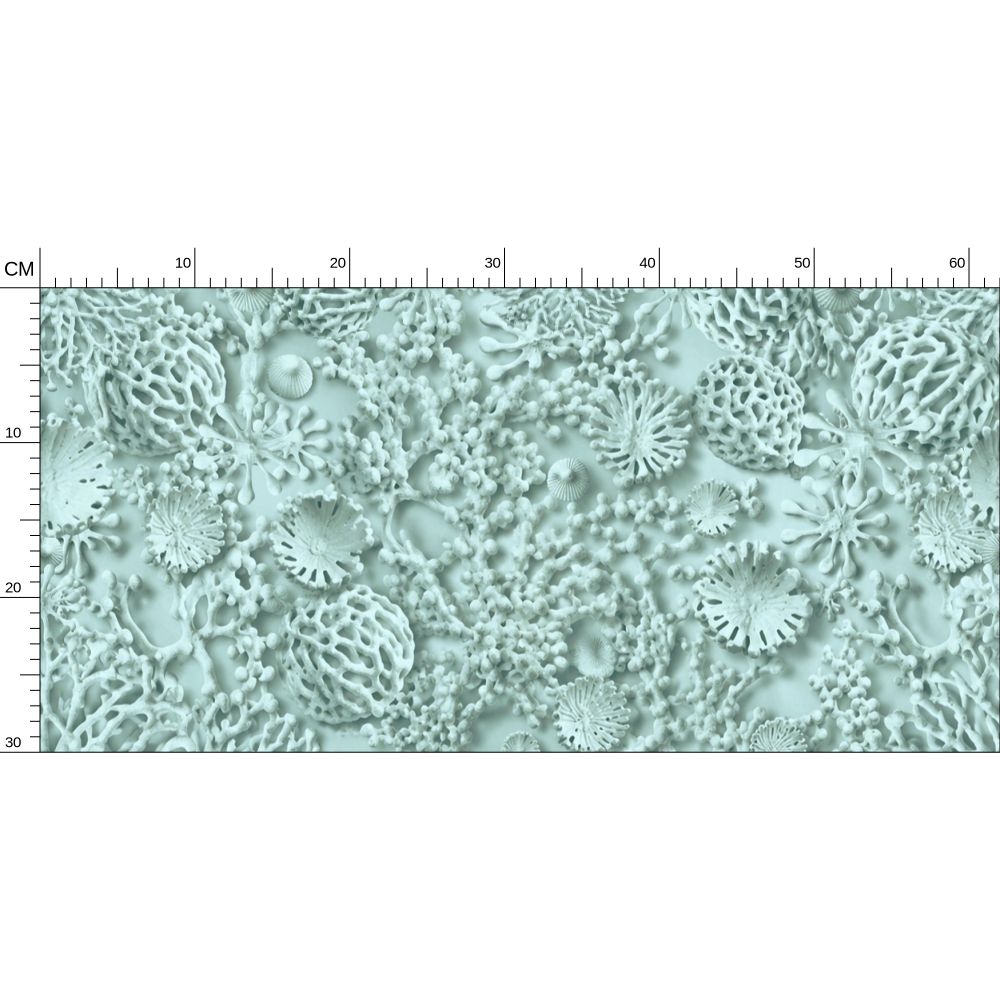 QUIET CORAL - SEA MIST - REPEAT PATTERN WALLPAPER