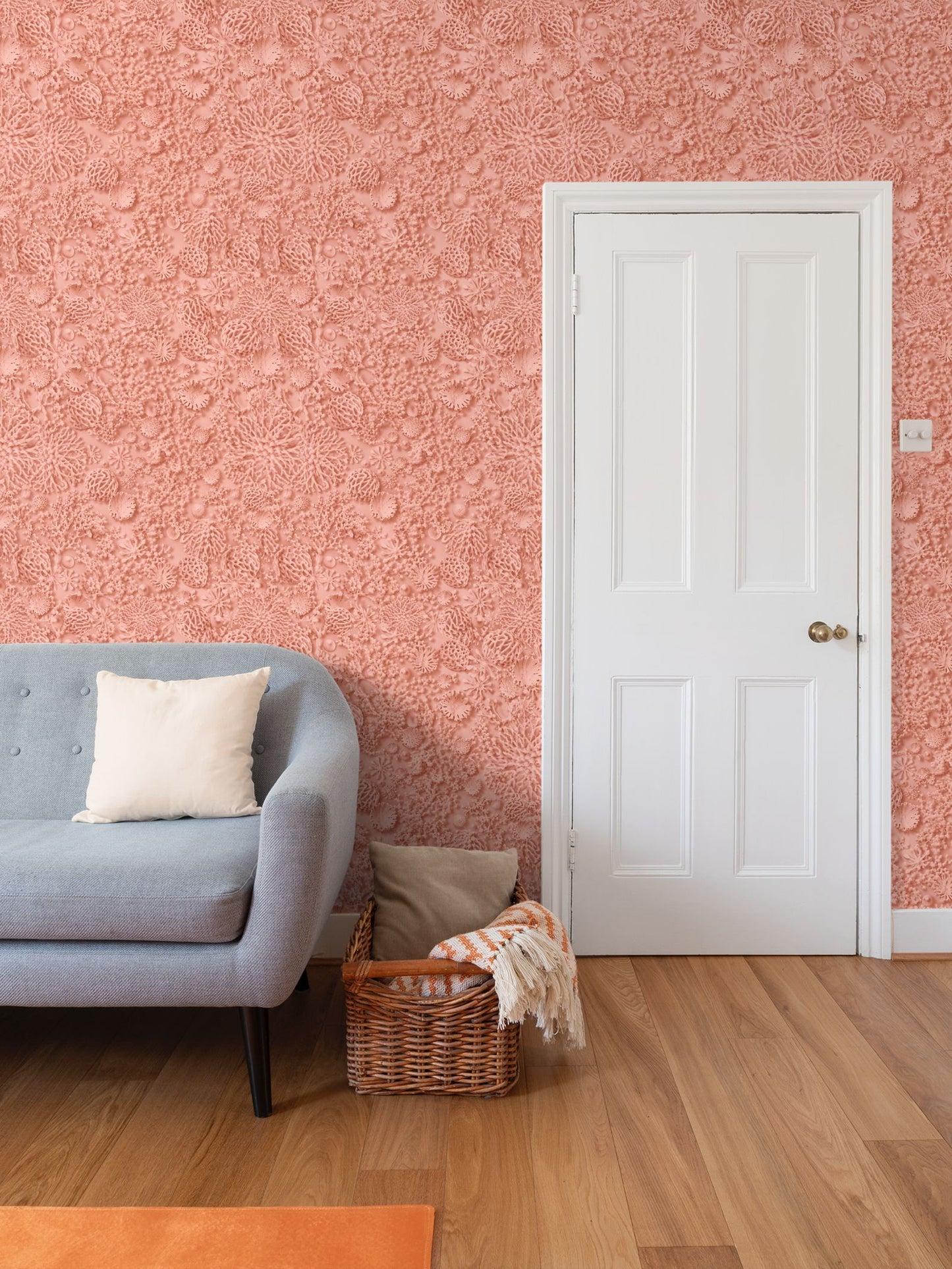 QUIET CORAL - CORAL BLOOM - REPEAT PATTERN WALLPAPER