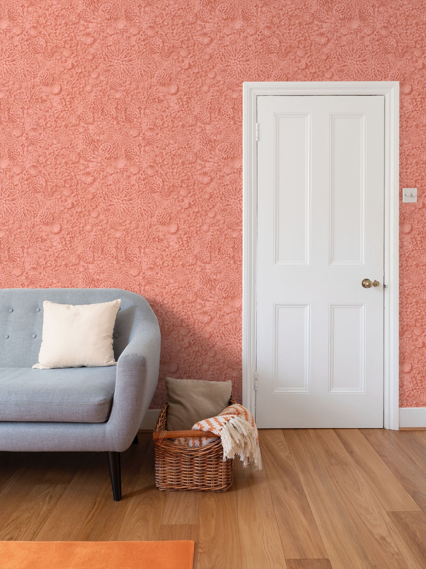 QUIET CORAL - CORAL BLOOM - REPEAT PATTERN WALLPAPER