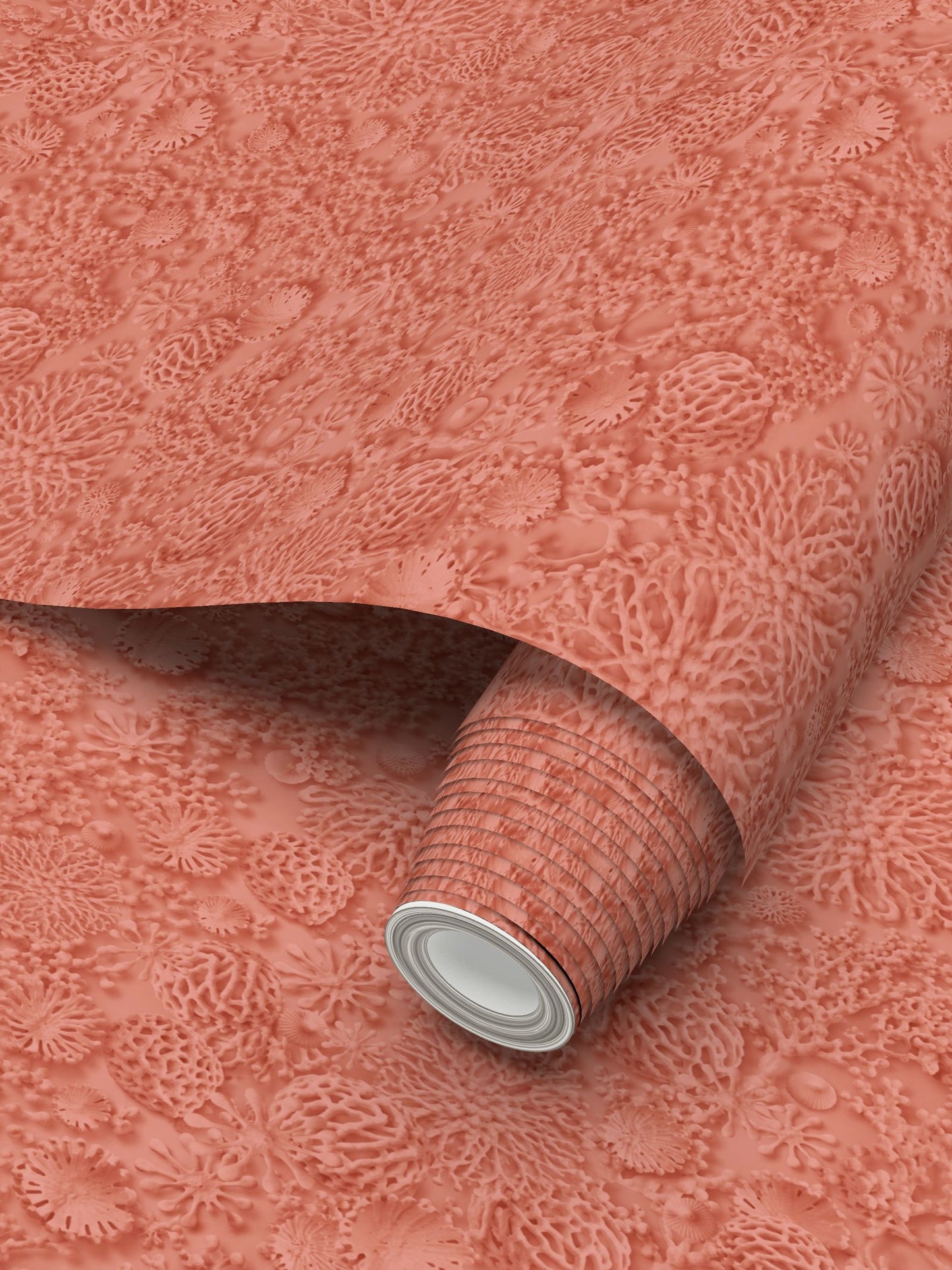 QUIET CORAL - CORAL BLOOM - REPEAT PATTERN WALLPAPER