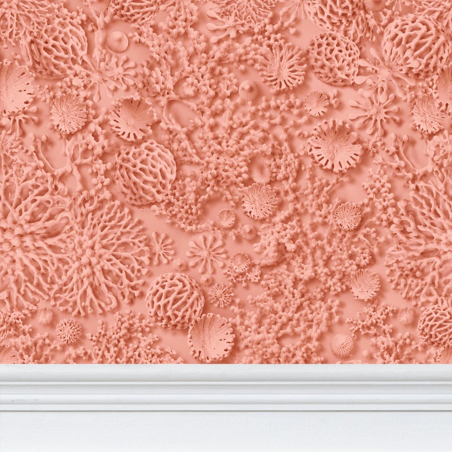 QUIET CORAL - CORAL BLOOM - REPEAT PATTERN WALLPAPER
