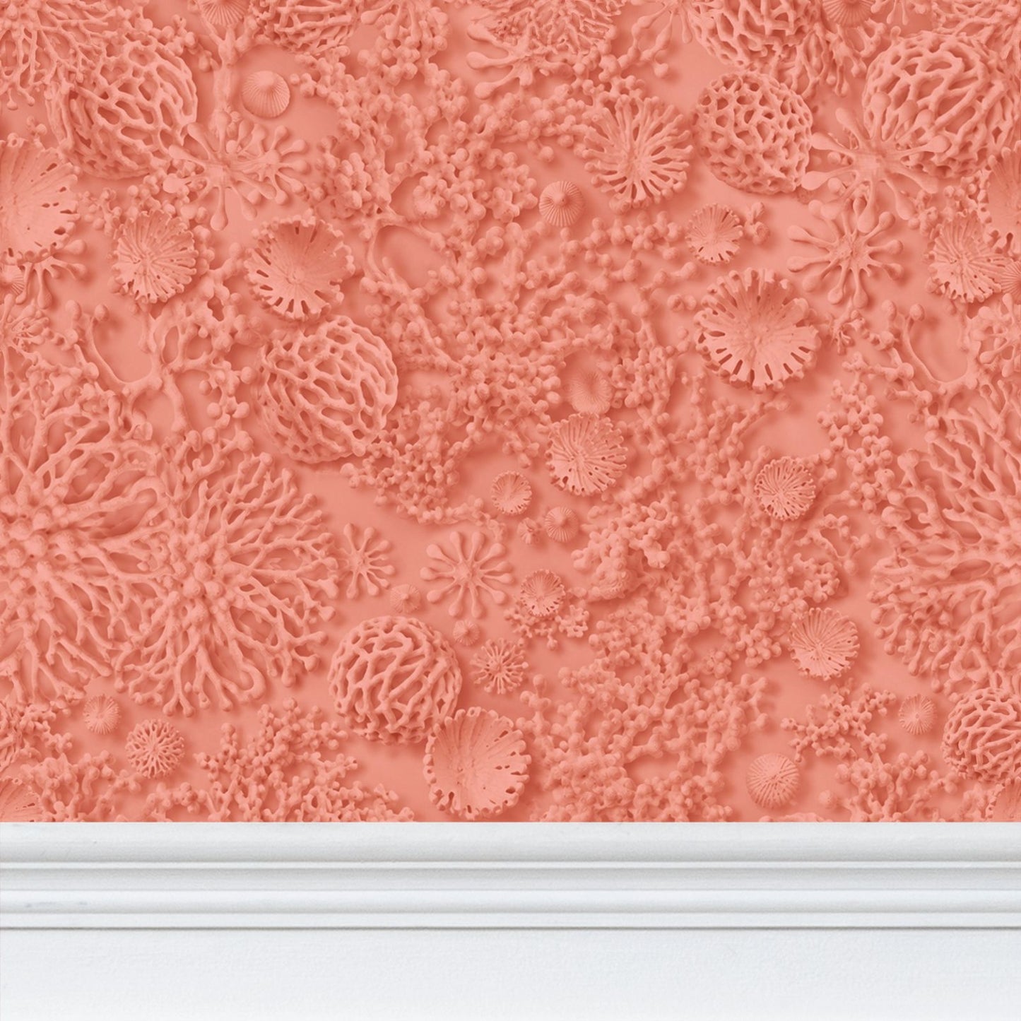 QUIET CORAL - CORAL BLOOM - REPEAT PATTERN WALLPAPER