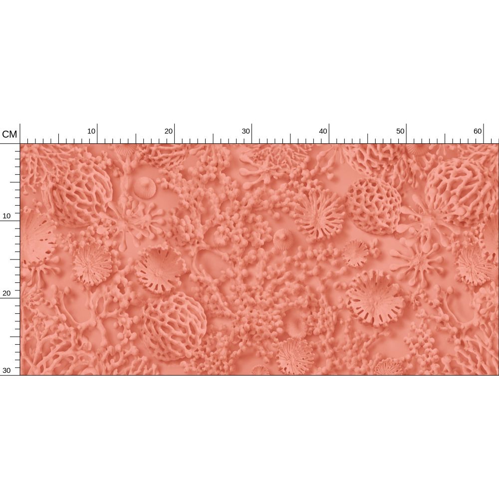 QUIET CORAL - CORAL BLOOM - REPEAT PATTERN WALLPAPER