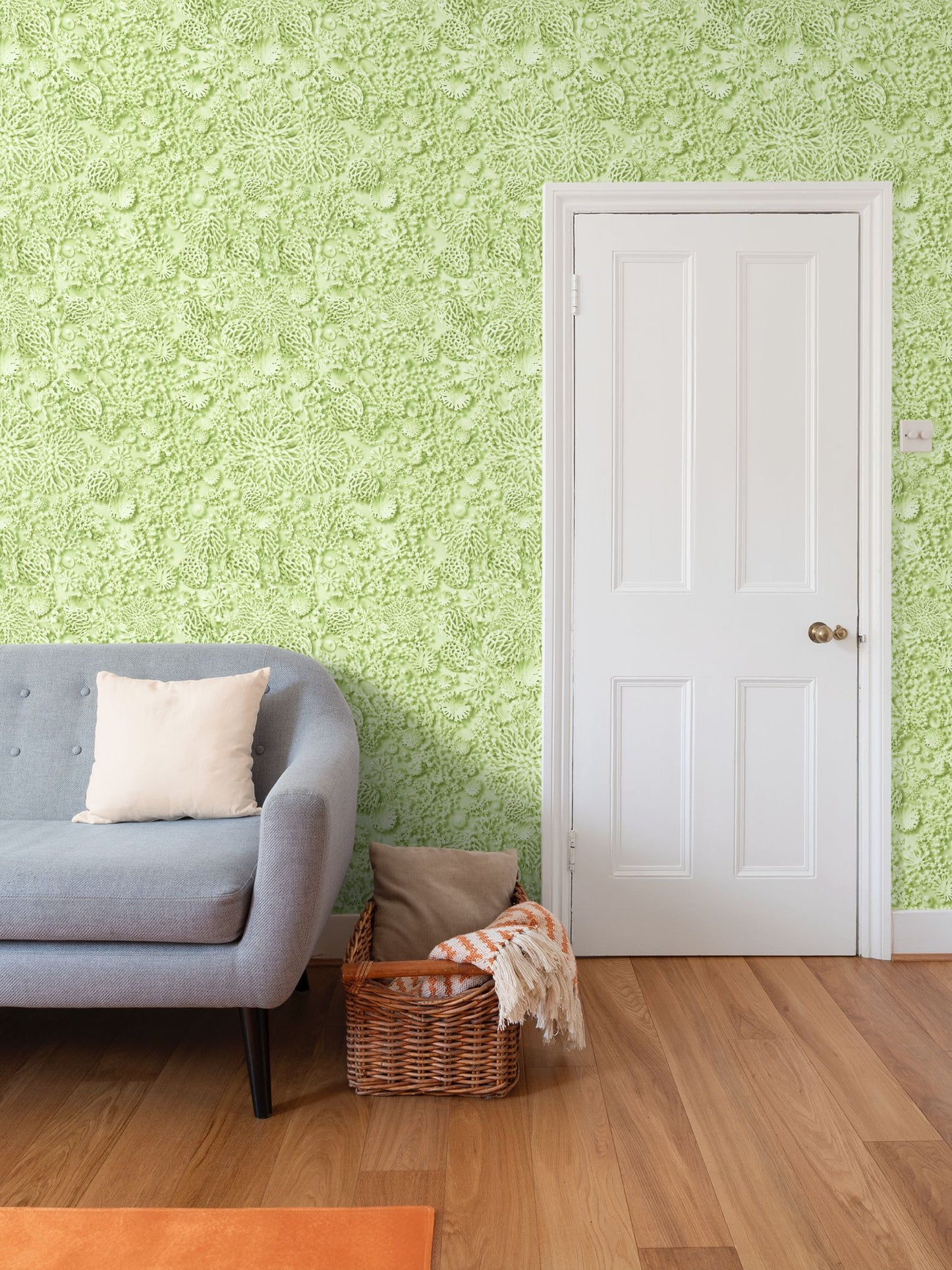 QUIET CORAL - SEA GRASS - REPEAT PATTERN WALLPAPER