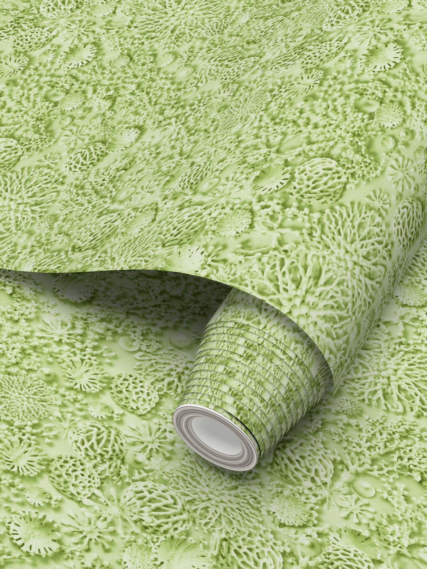 QUIET CORAL - SEA GRASS - REPEAT PATTERN WALLPAPER