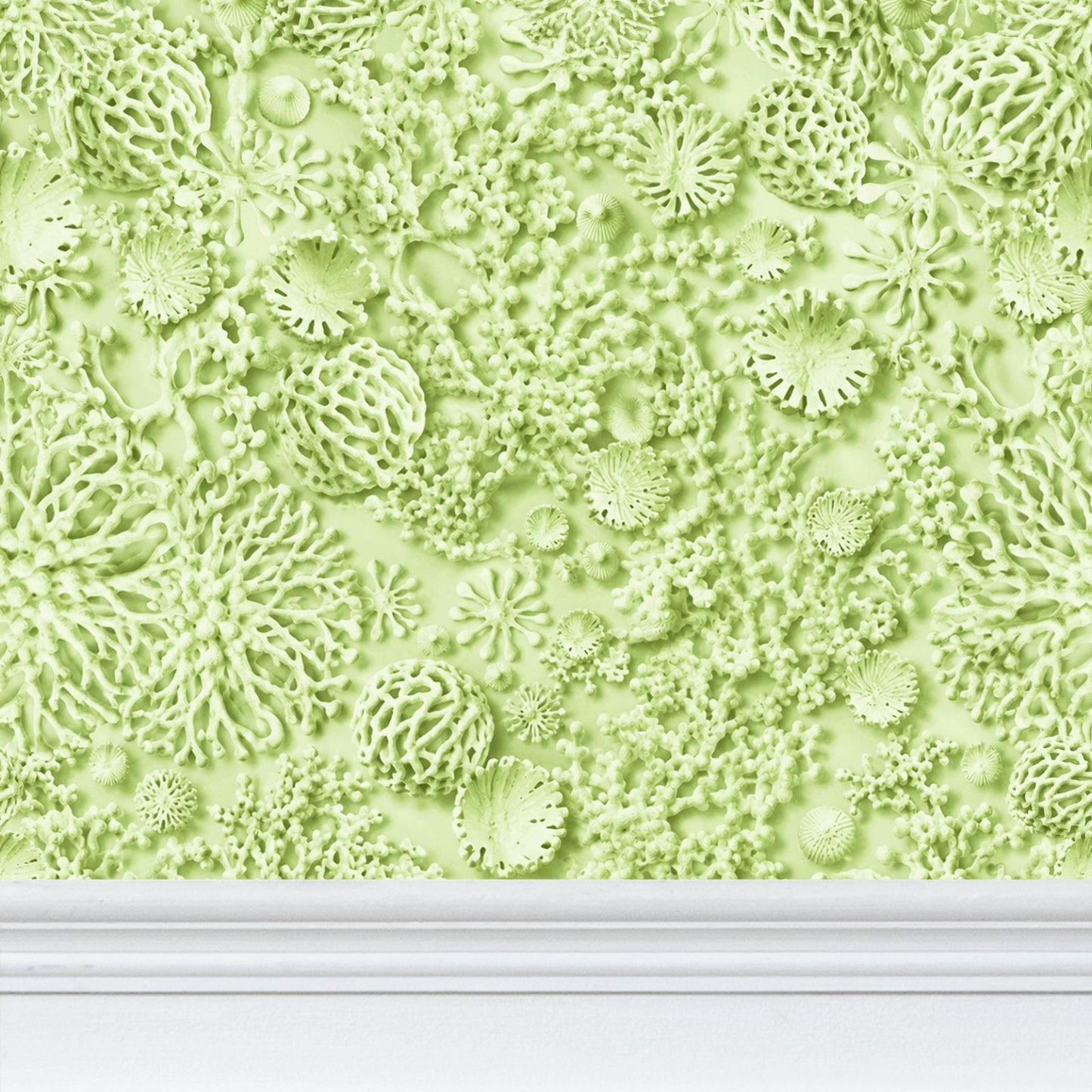 QUIET CORAL - SEA GRASS - REPEAT PATTERN WALLPAPER