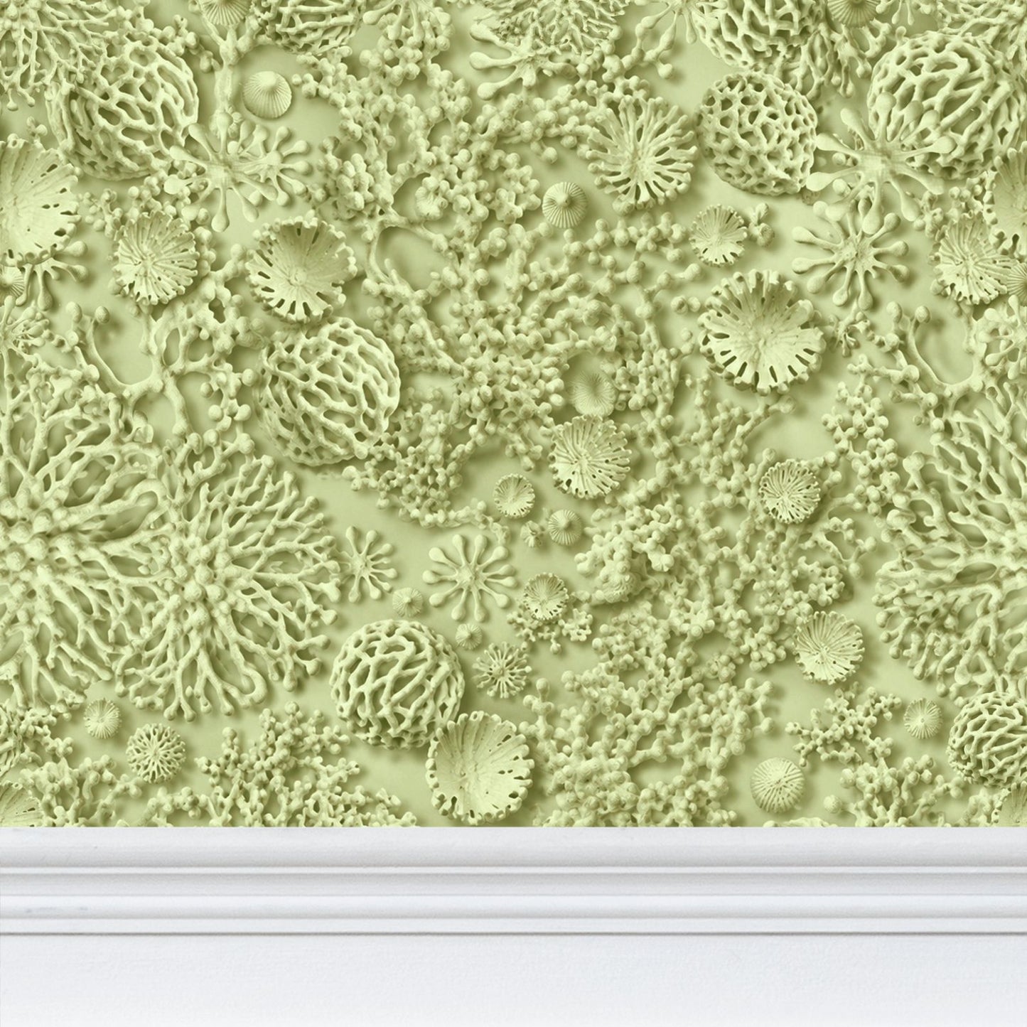 QUIET CORAL - SEA GRASS - REPEAT PATTERN WALLPAPER
