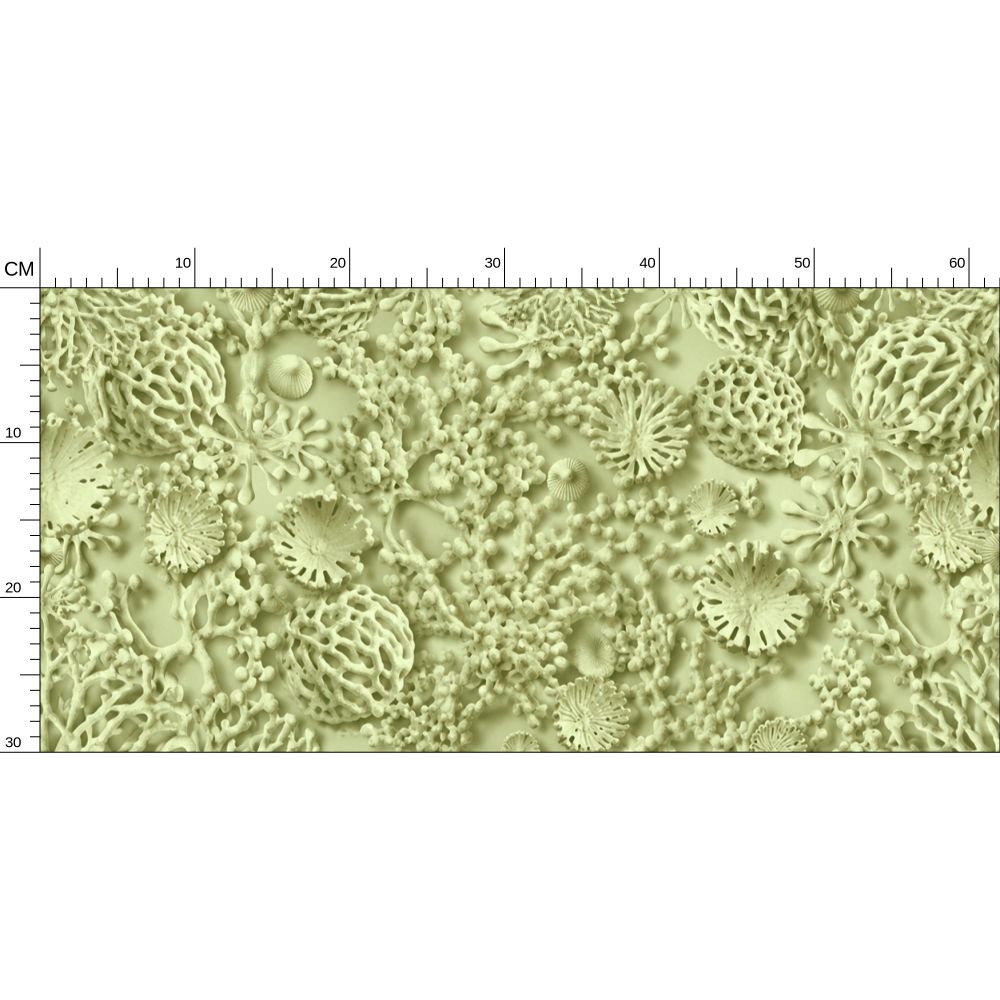 QUIET CORAL - SEA GRASS - REPEAT PATTERN WALLPAPER