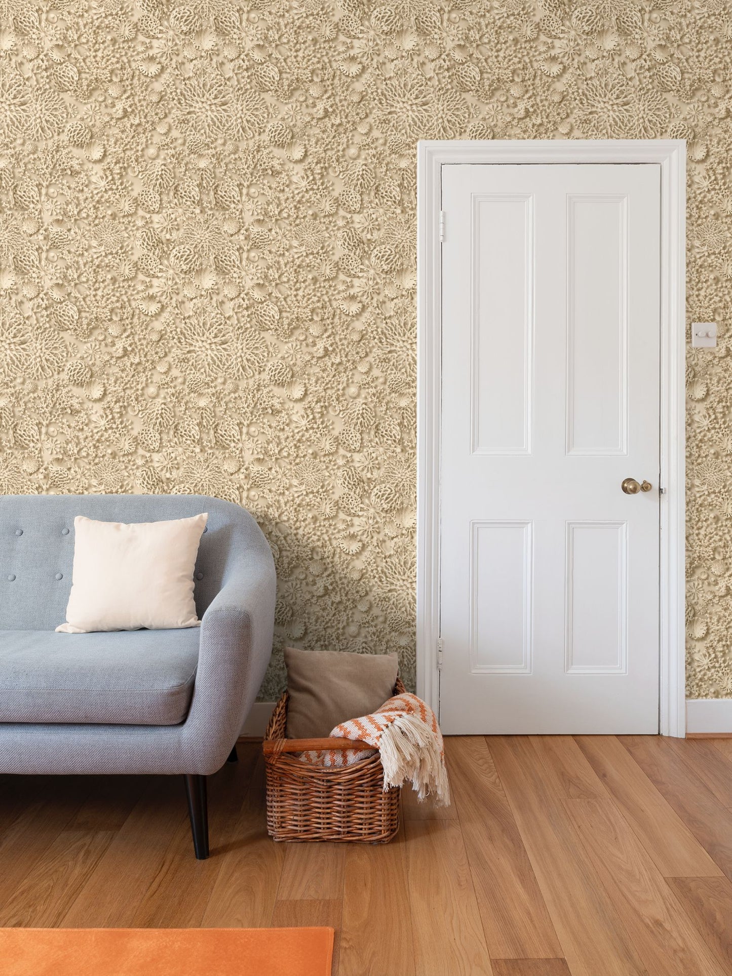QUIET CORAL - DRIFT WOOD - REPEAT PATTERN WALLPAPER