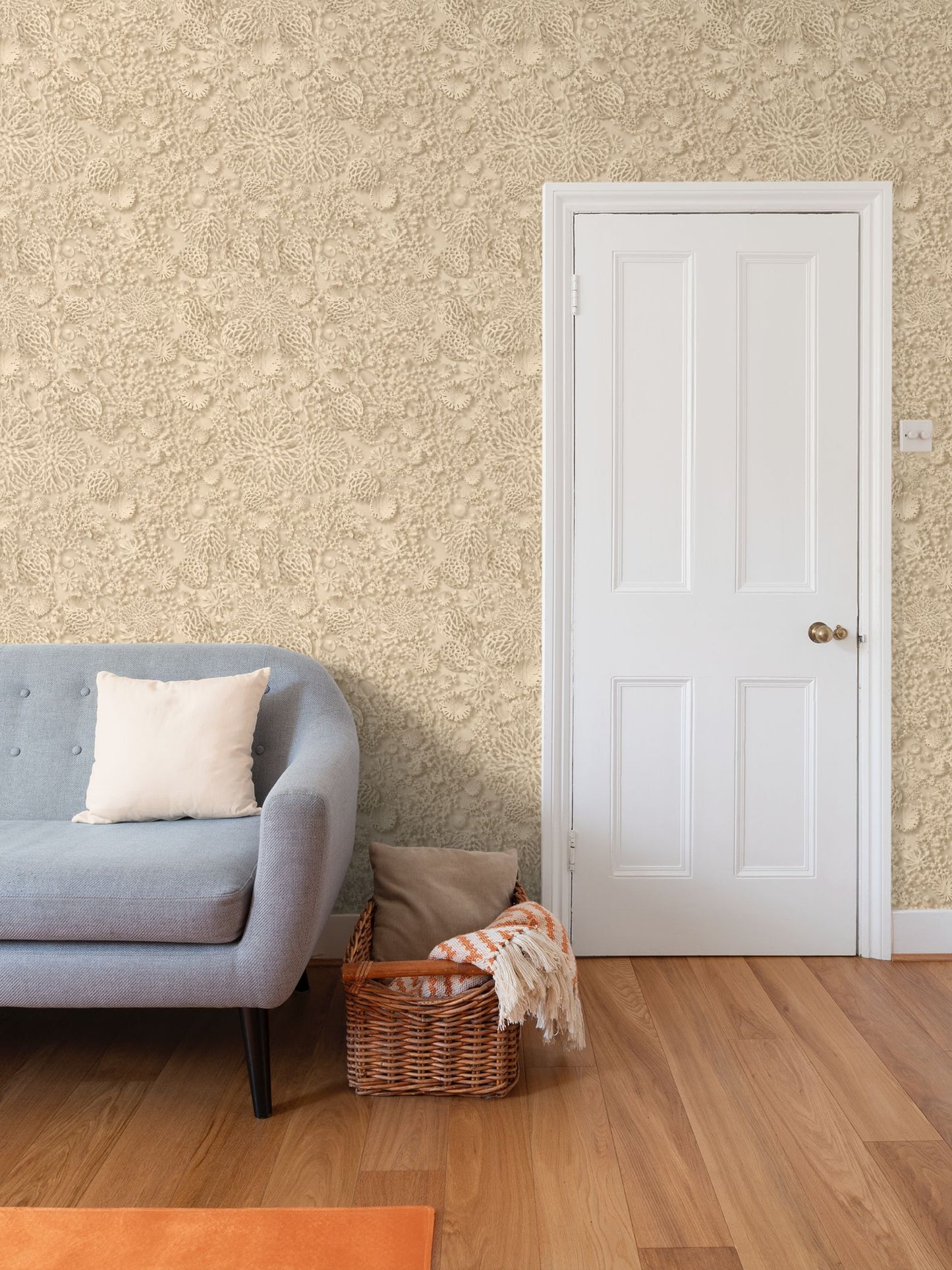 QUIET CORAL - DRIFT WOOD - REPEAT PATTERN WALLPAPER