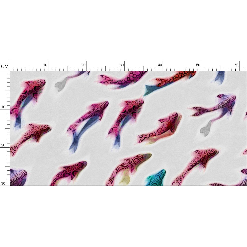 THE ODD ONE OUT - FUCHSIA AND AQUA - REPEAT PATTERN WALLPAPER