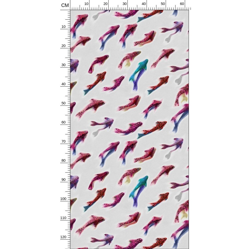 THE ODD ONE OUT - FUCHSIA AND AQUA - REPEAT PATTERN WALLPAPER