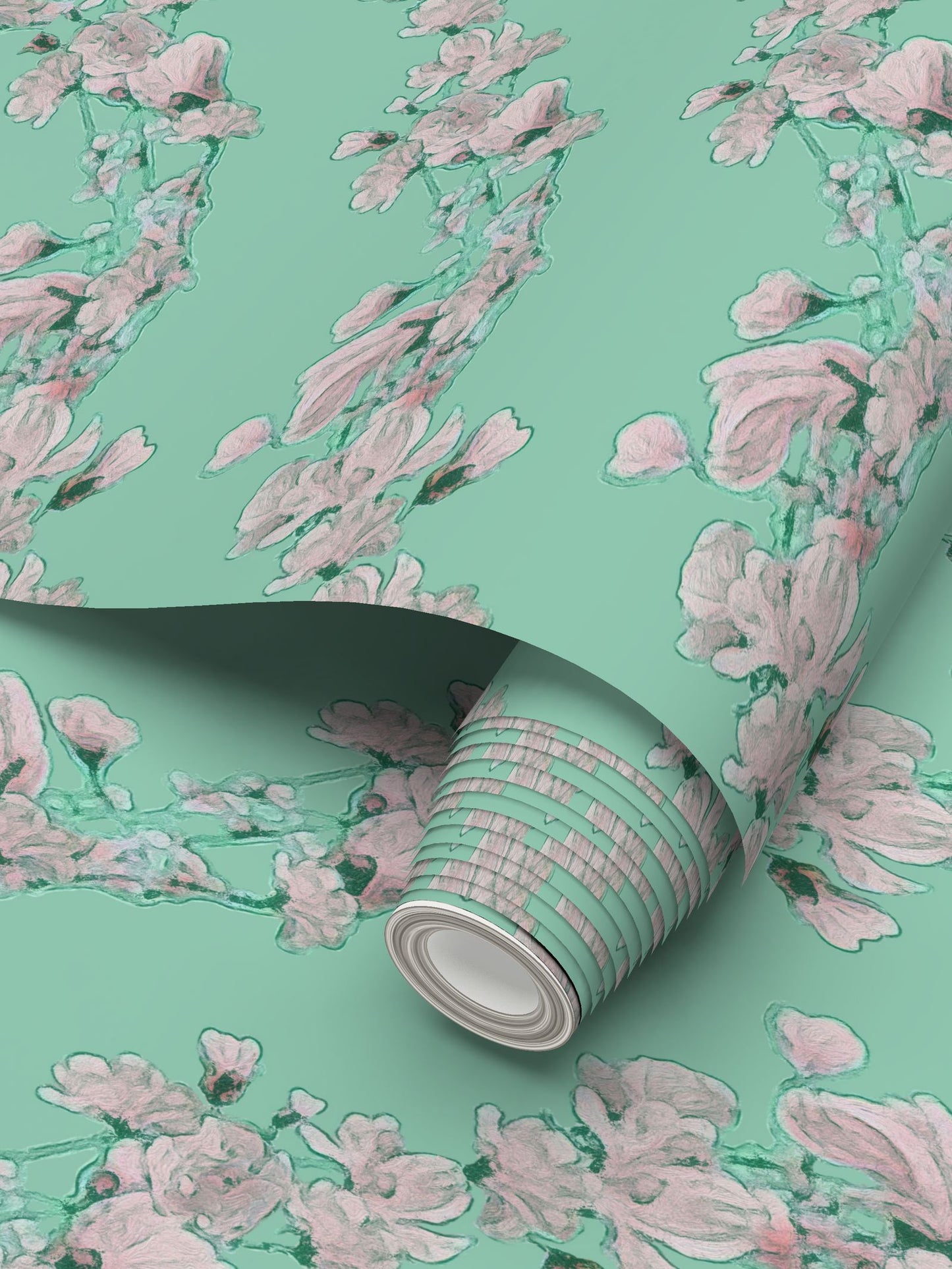 FIRST BLOOM - MORNING MINT - REPEAT PATTERN WALLPAPER