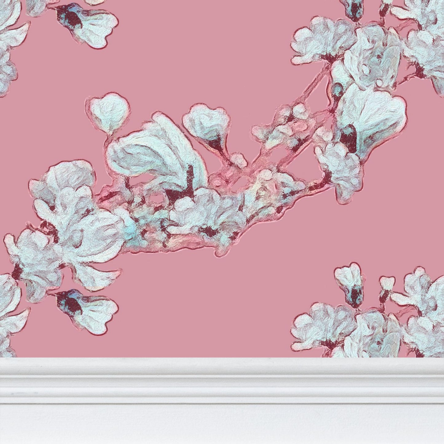 FIRST BLOOM - BLUSH PETAL - REPEAT PATTERN WALLPAPER