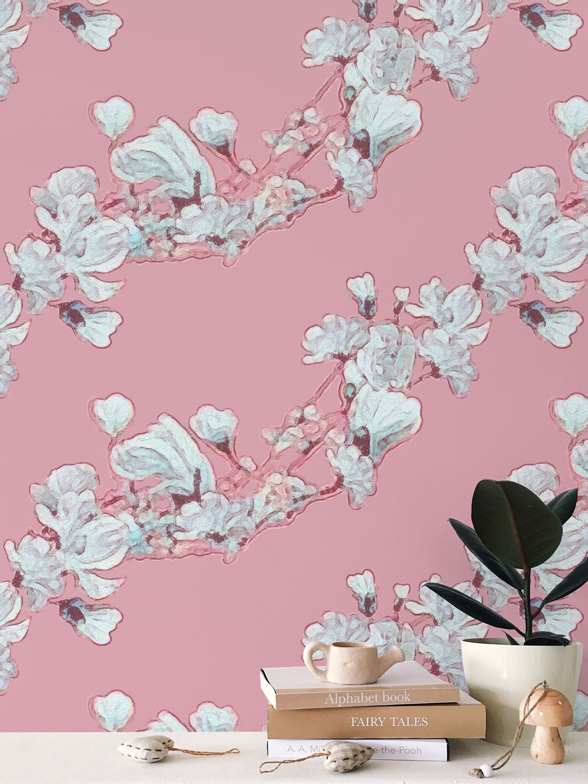 FIRST BLOOM - BLUSH PETAL - REPEAT PATTERN WALLPAPER